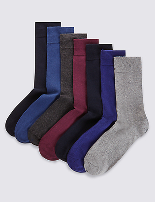 M&S Collection 7 Pairs of FreshfeetTM Cotton Rich Socks
