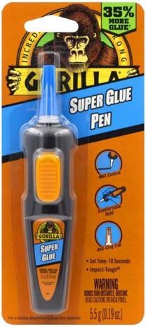 The Gorilla Glue Company Gorilla Super Glue Pen: 5g (Clear)