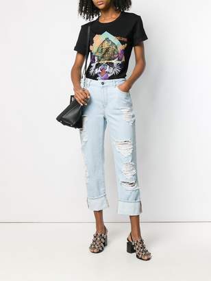 Just Cavalli distressed cropped jeans