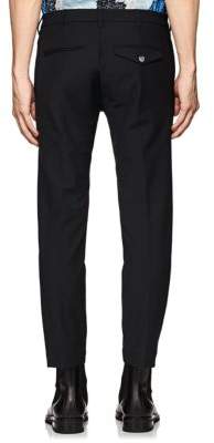 Off-White Men's Stretch Cotton-Blend Chino Skinny Trousers-Black