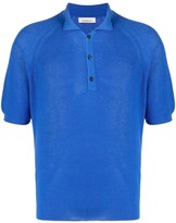 Thumbnail for your product : Laneus Ribbed-Knit Polo Shirt