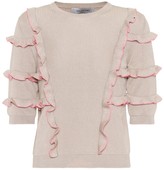 Thumbnail for your product : Valentino ruffle-trimmed cotton sweater