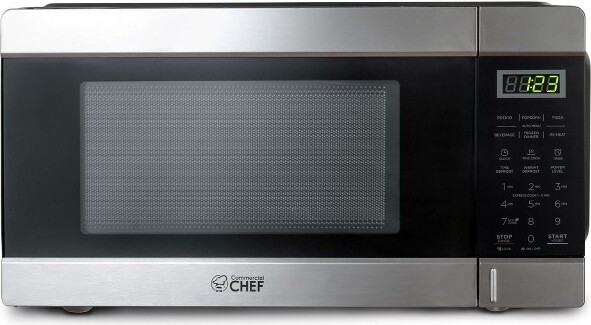 Commercial Chef Countertop Microwave Oven 0.9 Cu. Ft. 900w, Stainless Steel  And Black : Target