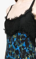 Thumbnail for your product : Diane von Furstenberg Leopard Print Lace-Trim Midi Dress