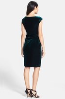 Thumbnail for your product : Vince Camuto Drape Neck Ruched Velvet Sheath Dress