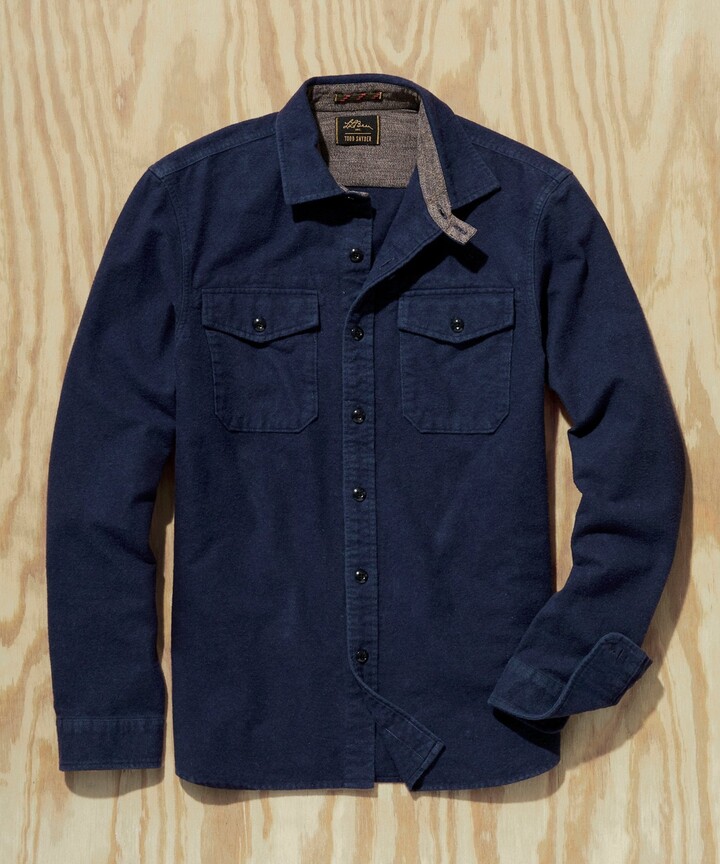 L.L.Bean x Todd Snyder Chamois Shirt in Carbon Navy - ShopStyle
