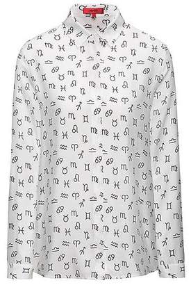 HUGO BOSS Zodiac-symbol soft shirt in a relaxed fit