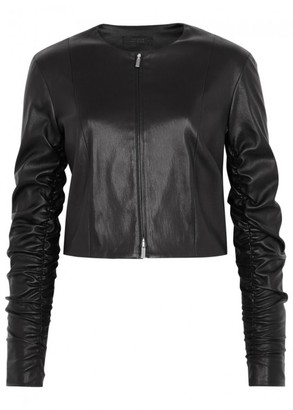 The Row Ranza Cropped Leather Jacket