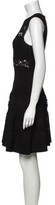 Thumbnail for your product : Valentino Lace Pattern Mini Dress Black