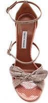 Thumbnail for your product : Tabitha Simmons Clara Snakeskin Wedge Sandals