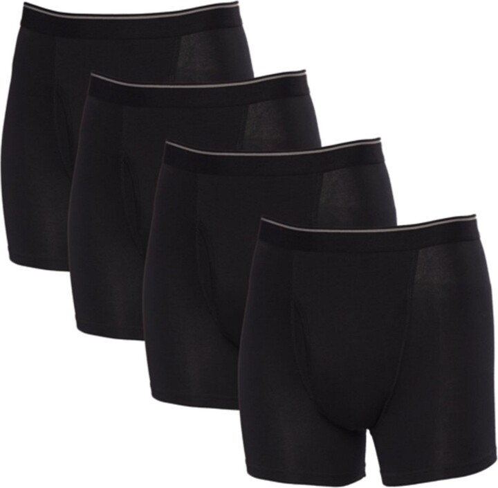 Kirkland Signature Men's Boxer Brief Pima Cotton 4 Pack Black XL