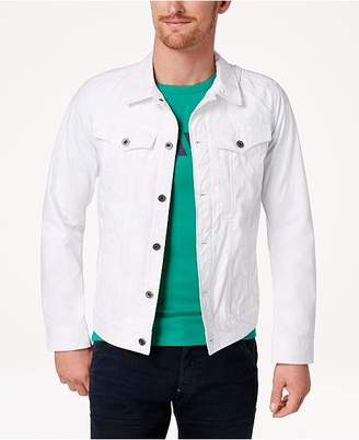 G Star Men's D-Staq Slim Fit White Denim Jacket, Created for Macy's