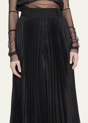 パンツ sacai Ribbed pleated pants SACAI Ribbed pleated woven flared pants | NET-A-PORTER