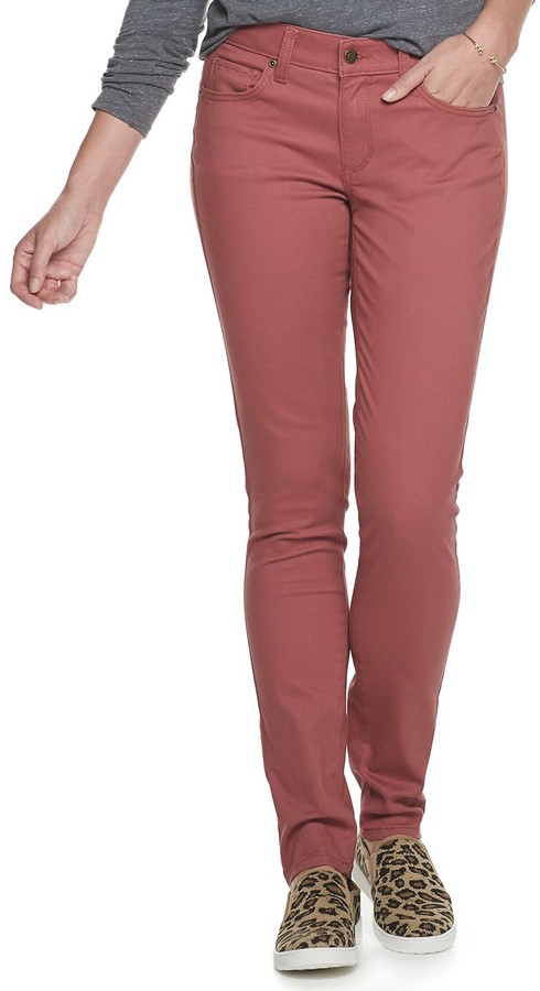 sateen skinny pants