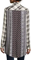 Thumbnail for your product : Tolani Tina Long-Sleeve Plaid Tunic, Plus Size