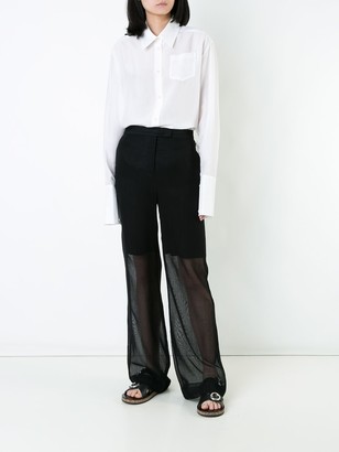 Yang Li Sheer Wide-Leg Trousers