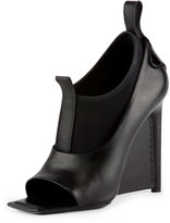 Thumbnail for your product : Balenciaga Neoprene and Leather Wedge Sandal, Noir
