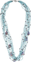 Thumbnail for your product : MCL by Matthew Campbell Laurenza Baroque Pearl & Turquoise Hematite Multi-Strand Necklace