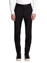 Thumbnail for your product : Alexander McQueen Wool-Mohair Tuxedo Trousers