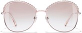 Thumbnail for your product : Chanel Round Sunglasses CH4246H, Rose Gold/Brown Gradient