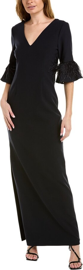Aidan Mattox V-Neck Gown