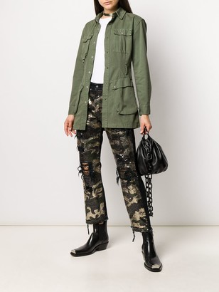 R 13 Camouflage Straight-Leg Jeans