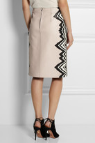 Thumbnail for your product : Fendi Contrast leather pencil skirt