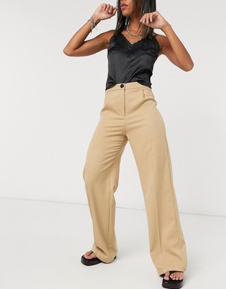 Bershka Women's Wide Leg Pants | Shop the world's largest collection of  fashion | ShopStyle