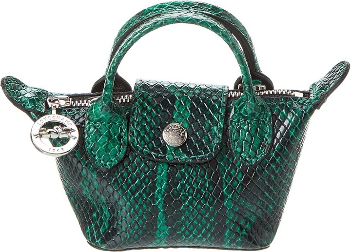 Longchamp Le Pliage Cuir Exotiq Xxs Snake-Embossed Leather Pouch -  ShopStyle Wallets & Card Holders