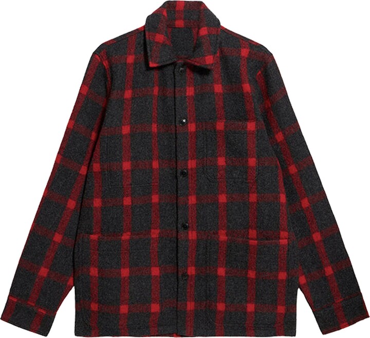Fortela Steck Wool Check Overshirt