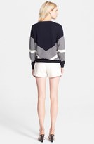 Thumbnail for your product : Band Of Outsiders Chevron Silk & Cashmere Sweater