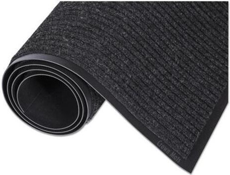 Crown Needle Rib Wipe & Scrape Mat Polypropylene 36 x 60 Charcoal NR0035CH