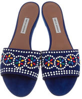 Thumbnail for your product : Tabitha Simmons Suede Slide Sandals