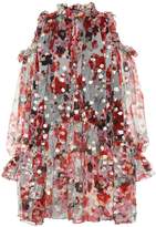 Thumbnail for your product : Alexander McQueen Fil coupe silk-blend dress
