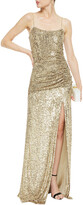 Thumbnail for your product : Dundas Ruched Sequined Stretch-jersey Gown