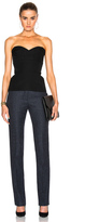 Thumbnail for your product : Victoria Beckham Prince Of Wales Wool Slim Leg Trousers
