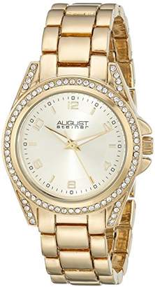 August Steiner Women's AS8149YG Crystal-Accented Watch with Link Bracelet