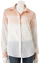 Thumbnail for your product : Lauren Conrad lace-print blouse - women's