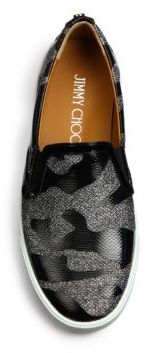 Jimmy Choo Glitter & Patent Leather Camo Demi Skate Shoes