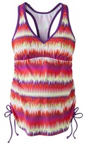 Thumbnail for your product : Manhattan Beachwear Inc Women's Maternity Cinched Racerback Tankini Swim Top - Amethyst/Multicolor