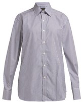 Thumbnail for your product : Emma Willis Silvano Bengal-stripe Cotton Shirt - Navy White