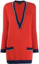 Thumbnail for your product : Elisabetta Franchi Embellished Knitted Dress