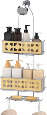 zenco homegoods Black Metal Wall Mounted Required Bathroom Storage Furniture Set
