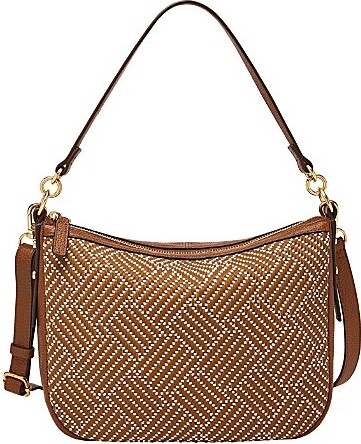 Fossil Jolie Woven Leather Shoulder Bag
