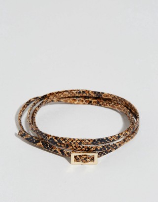 ASOS Snake Print Wrap Bracelet