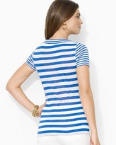Thumbnail for your product : Lauren Ralph Lauren Short Sleeve Stripe Knit Tee