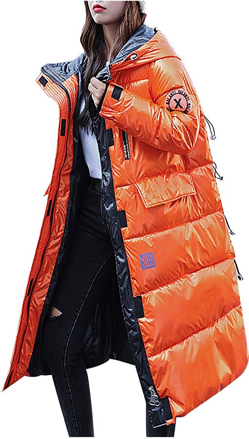 orange down coat
