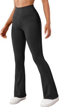 AFITNE Women's Yoga Dress Pants, High Waist Bootcut Work Pants Tummy Control  4 W