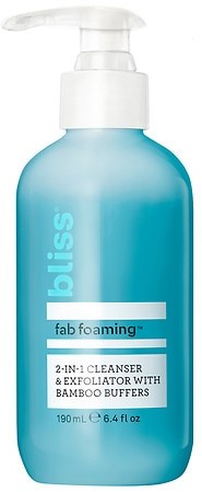 best drugstore foam cleansers - bliss fabfoaming cleanser
