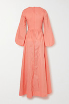Thumbnail for your product : STAUD Tangier Ruched Cutout Crepe Maxi Dress